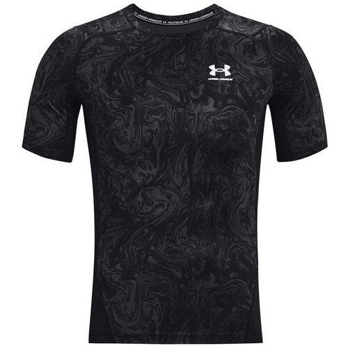 Under Armour HG Armour Comp Print SS Crna Slike