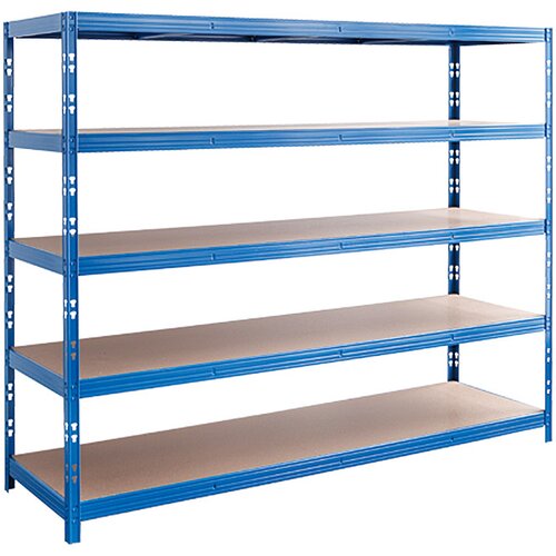 REGALUX metalni regal za teški teret mega (d x š x v: 70 x 240 x 200 cm, nosivost: 450 kg/polica, broj polica: 5 kom., uticanje, plave boje) Cijene