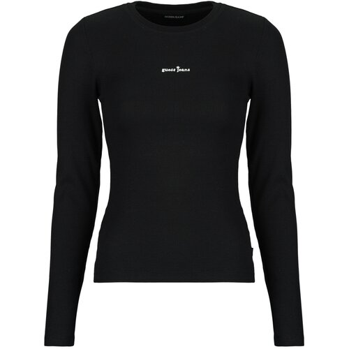 Guess STAR EMBRO LS CN RIB TOP Crna Slike