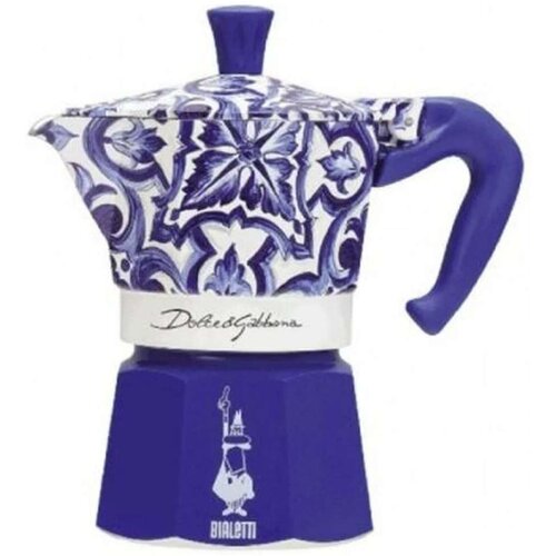  Talijanska Moka za Kavu Bialetti MOKA D&amp G BLU MEDIT. 6T Plava Aluminij 6 Šalice Cijene