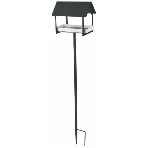 Esschert Design antracit metalna kućica za ptice s udubljenjem, visina 126 cm