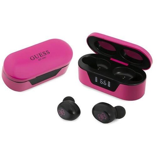 Guess slu&amp;scaron;alke bluetooth tws za telefon z ovitkom z magenta priključno postajo, (21832956) Slike