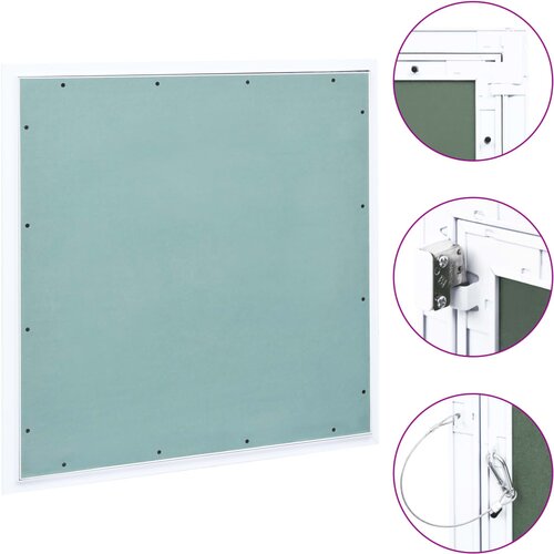 vidaXL Revizijska vrata z alu okvirjem in mavčno ploščo 600x600 mm Cene