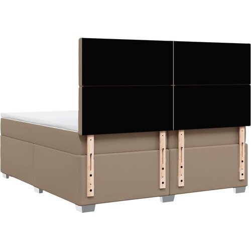  box spring s madracem cappuccino 200x200cm umjetna koža Slike