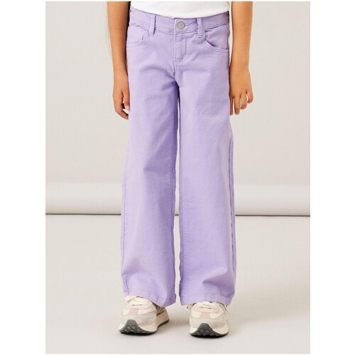 Name it Light Purple Girly Wide Jeans Rose - Girls Slike