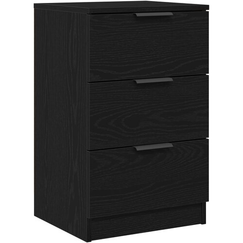 vidaXL Crni hrast Noćni ormarić - 40x65x65 cm  Izrađeno od konstruiranog drveta Cijene