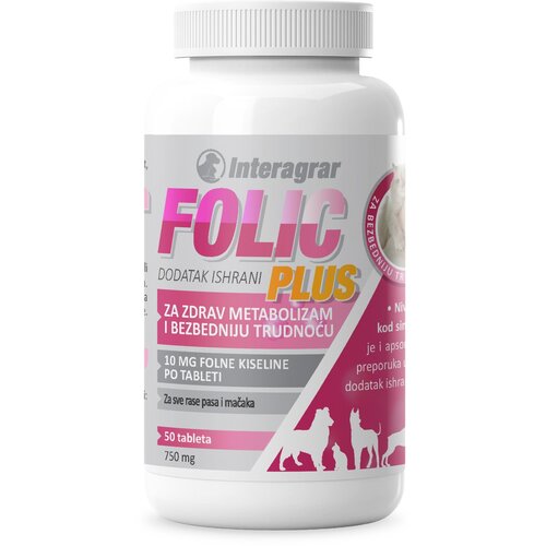 Interagrar Folic Plus za pse i mačke 50 tableta Cene