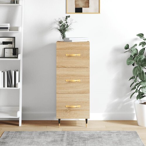 VidaXL Komoda sonoma hrast 34,5x34x90 cm inženirski les Slike