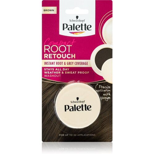 Schwarzkopf Palette Compact Root Retouch korektor za izraslu kosu i sijede vlasi s puder efektom nijansa Brown 3 g Slike