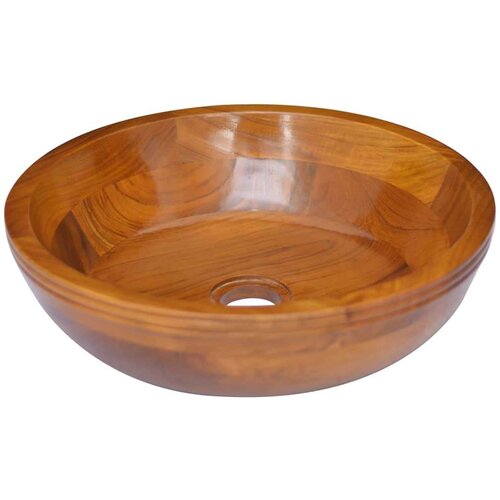  Umivaonik od masivne tikovine &amp;Phi; 40 x 10 cm Slike