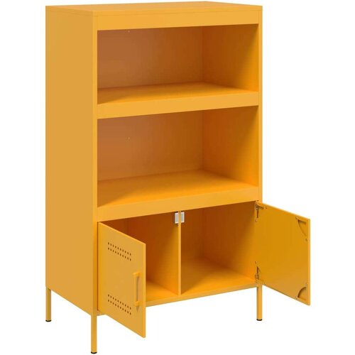 vidaXL Visoka omara gorčično rumena 68x39x113 cm jeklo Cene