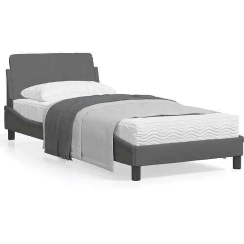 VidaXL Posteljni okvir z vzglavjem temno siv 80x200 cm blago Slike