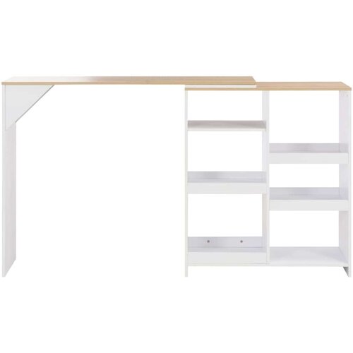 VidaXL barski stol s pomičnom policom bijeli 138 x 39 x 110 cm Slike