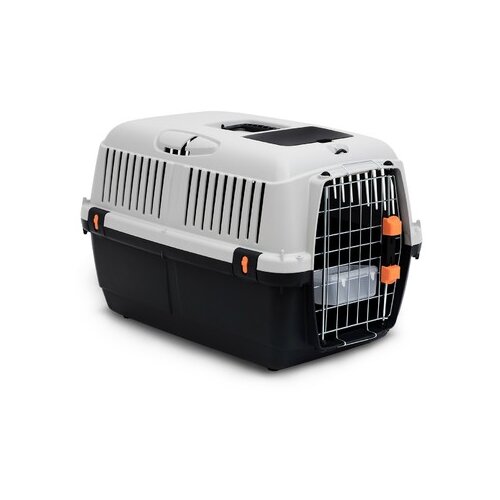 MP BERGAMO bracco travel 3 transporter za ljubimce sa metalnim vratima, 60x40x38.5cm, sivo-crni Slike