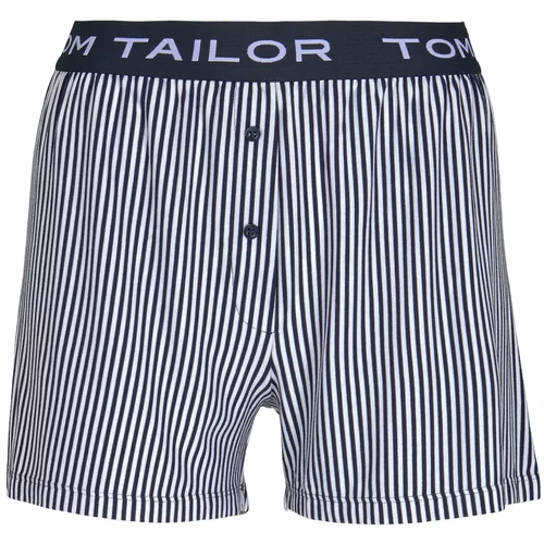 Tom Tailor Pidžama hlače mornarsko plava / bijela