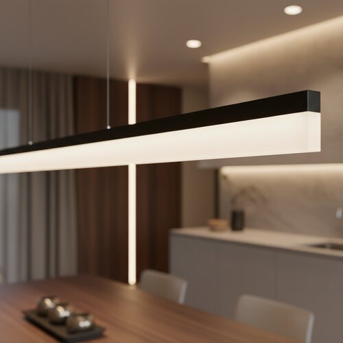 Toolight Viseća lampa LED APP1695-CP 200 cm Crna Slike