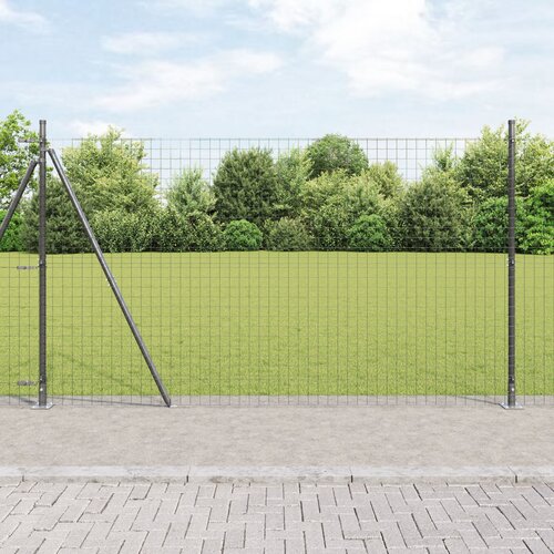 VidaXL Ograjni Stebri Komplet Komplet 26 Sivo Beton 3,2 x 3,2 x 88,5 cm Slike