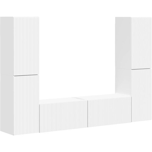  Set TV komoda 6 pcs Bijelo Konstruirano drvo Slike