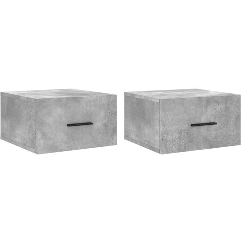 Maison Chic Stenski Dvo delni komplet Nočne omarice - Nočne mize betonsko siva 35x35x20 cm, (21688875) Slike