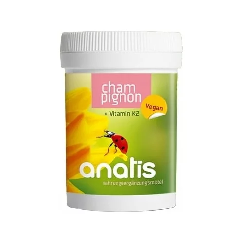 anatis Naturprodukte Šampinjon s vitaminom D (1000 IU) + vitamin K2