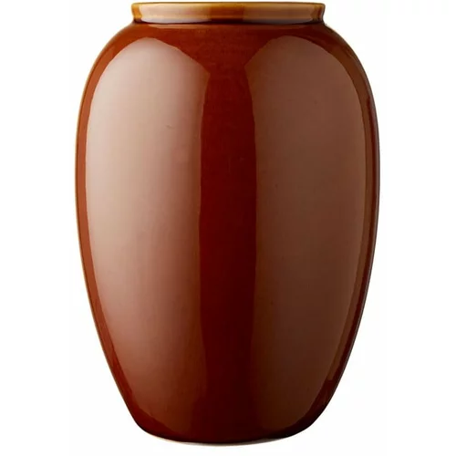 Bitz Temno oranžna keramična vaza Bitz, višina 25 cm