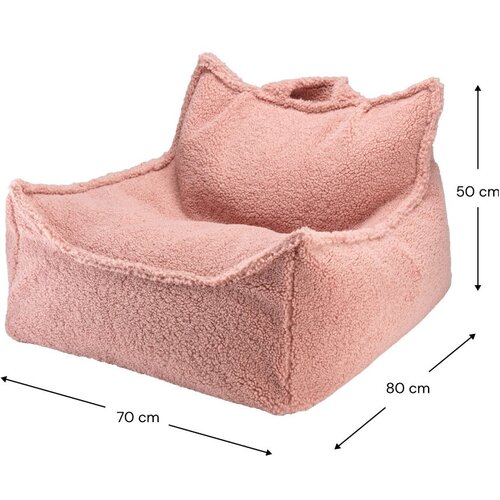 Wigiwama Rožnata otro&amp;scaron;ka vreča za sedenje iz tkanine boucl&amp;eacute; Chair &amp;ndash; Slike