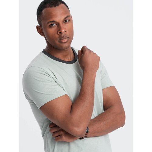 Ombre Men&amp;#039;s T-shirt with raw finish - gray-green Slike
