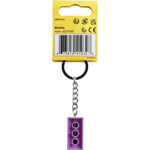 Lego iconic - lavanda ljubicasti 2x4 privezak (854304) Slike