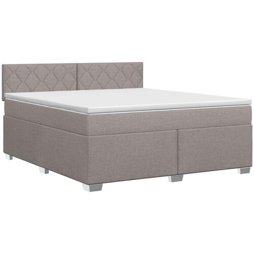  Boxspring krevet s madracem Sivosmeđa 180 x 200 cm Tkanina Slike