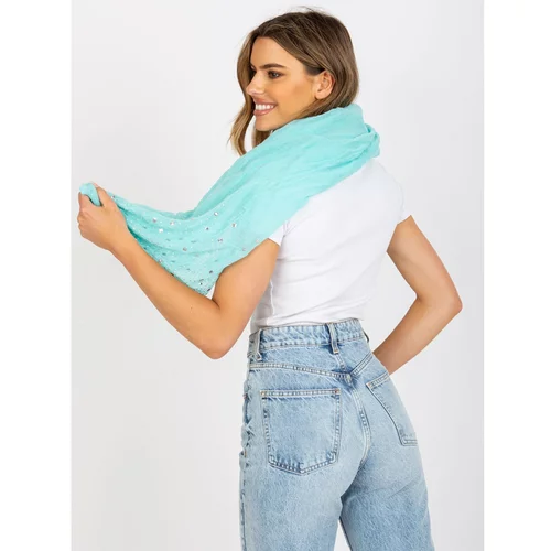 Fashion Hunters Light blue airy scarf with an application