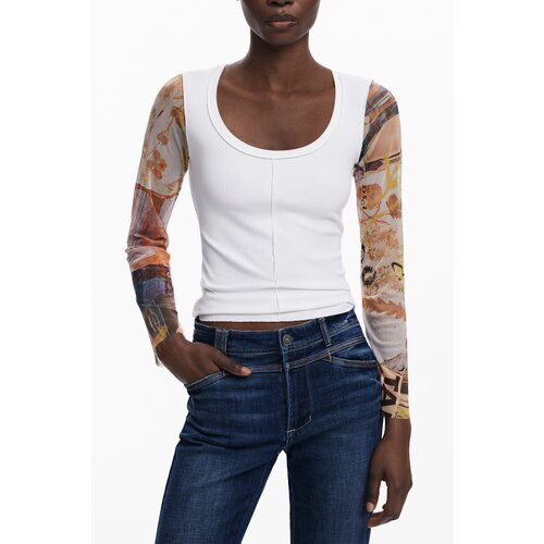 Desigual WOMEN&#39;S WHITE SWEATER Cene