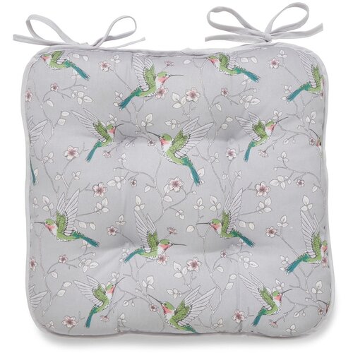 Cooksmart ® Siva bombažna sedežna blazina Hummingbirds Cene