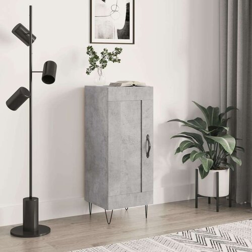  Komoda siva boja betona 34 5x34x90 cm od konstruiranog drva Slike
