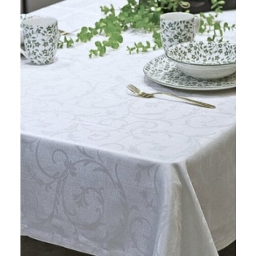 Dekordom stolnjak elegante 140x180 - white t7865-701 ( 024506 ) Cene