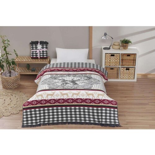  Adali - Red, Dark Blue RedWhiteDark Blue Double Blanket Slike