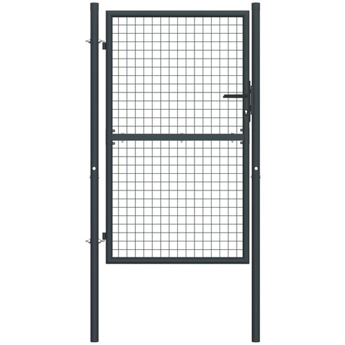 vidaXL Mrežasta vrtna vrata od pocinčanog čelika 100 x 250 cm siva Cijene