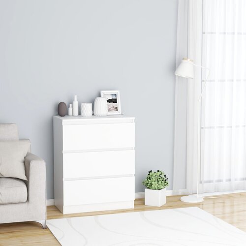 VidaXL Komoda bela 60x35x76 cm konstruiran les, (20621107) Slike