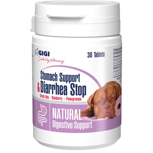 GIGI Suplement za pse srednjih i velikih rasa za dijareju i varenje,1600 mg, 30 tableta Slike