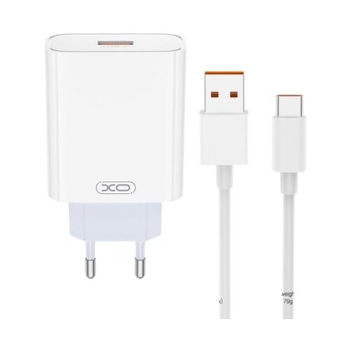 XO Kućni punjač sa kablom od 120W (USB-A) L164, Beli Cene