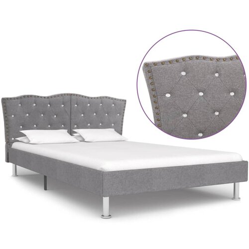 VidaXL Okvir za krevet od tkanine svjetlosivi 140 x 200 cm Slike