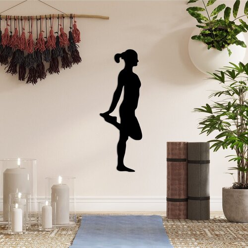 Wallity Zidna dekoracija Joga 1, 21x60cm, Crna Cene