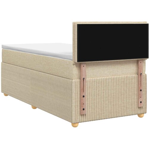  Boxspring krevet s madracem Krem 80 x 200 cm Tkanina Slike