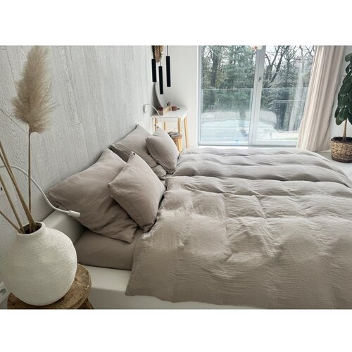 Butter Kings Bež enojna posteljnina iz muslina 135x200 cm Plain Muslin &amp;ndash; Slike