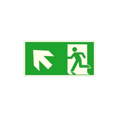 Signal rute za izbjegavanje aluminij Izlaz u slučaju nužde lijevo, dijagonalno prema gore SafetyMarking 15.A1032 (&Scaron; x V Cijene