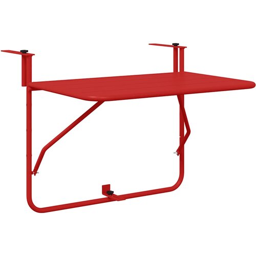  Viseci Balkon Stol Crvena 60 x 39 x 65 cm Čelik Slike