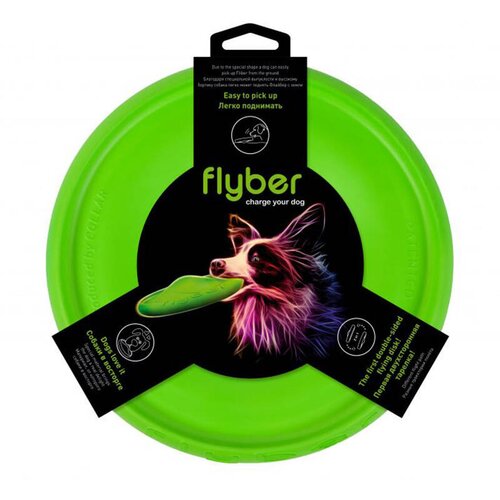 Wau dog Dvostranski leteči disk Flyber 22 cm, svetlo zelen, (21601356) Slike