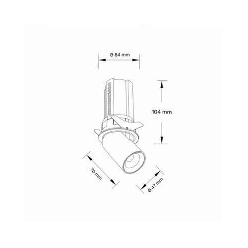 Dawn led svetiljka V324 12W 3000K dim bela Cene