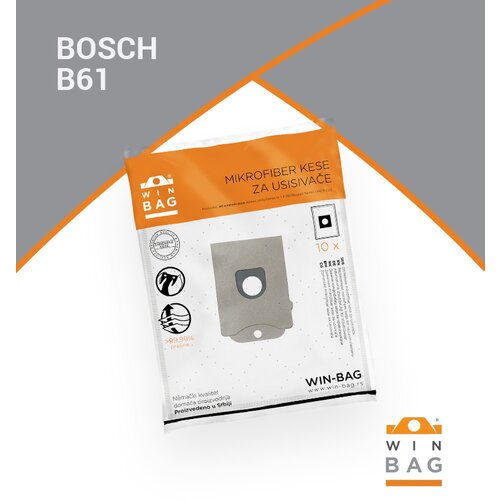 Bosch kese za usisivače TypeK/BSN1600-BSN1800/BigBag3L/Arriva/BBZ41FK model B61 Slike