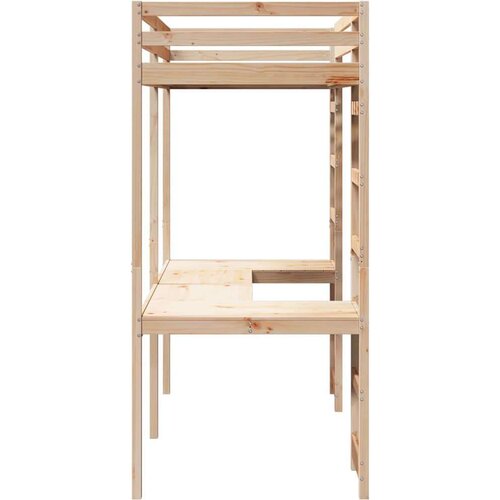  Krevet na kat Prirodna 90 x 190 cm Čvrsto borovo drvo Slike