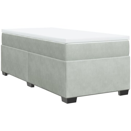 Maison Chic Box spring postelja - Vzmetna postelja z vzmetnico svetlo siva 90x200 cm žamet SL17319, (21894951) Cene